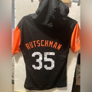 Orioles Fanwear Adley RUTSCHMAN Hooded Short Sleeve Shirt ;NWOT Adult XL